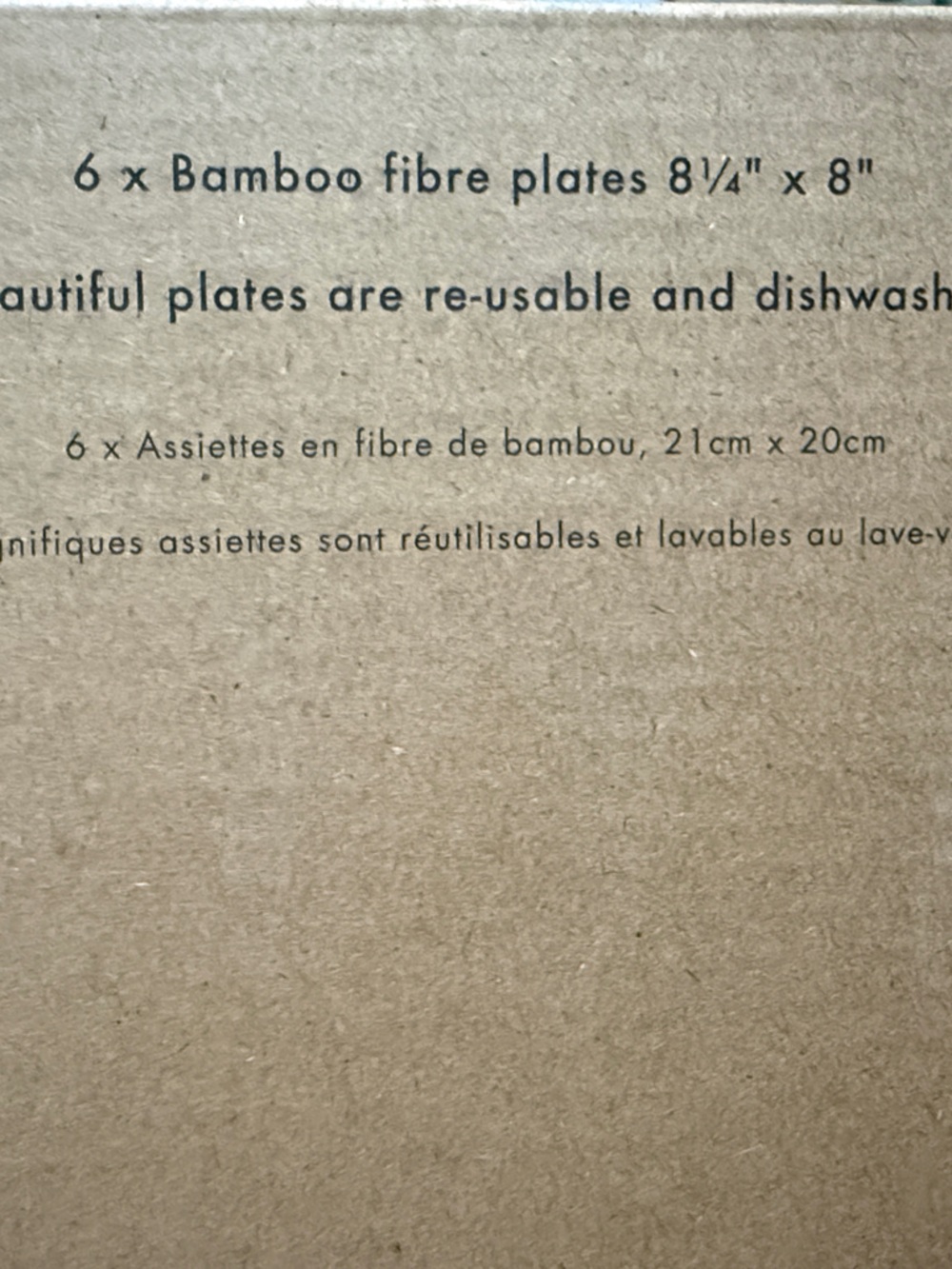 Meri Meri Bamboo Beige Shell Plates - Picture 3 of 3